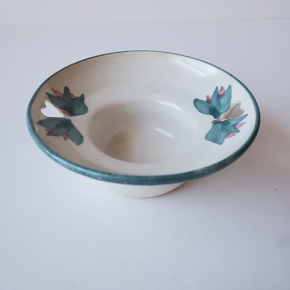 Signed JD Studio Pottery Bowl Candle Holder Trinket Dish